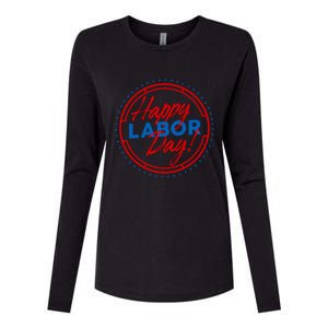 Patriotic Laborer Worker Happy Labor Day Womens Cotton Relaxed Long Sleeve T-Shirt