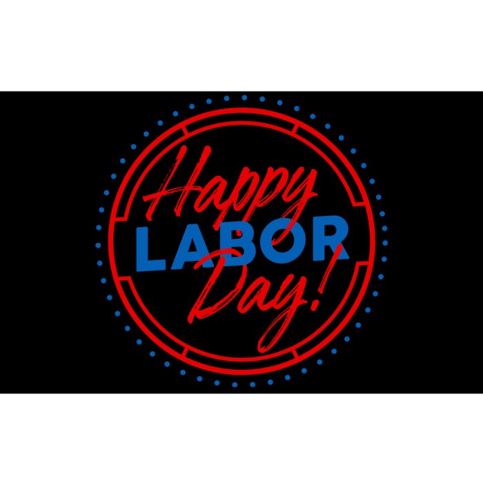 Patriotic Laborer Worker Happy Labor Day Bumper Sticker