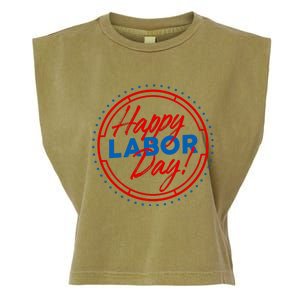 Patriotic Laborer Worker Happy Labor Day Garment-Dyed Women's Muscle Tee