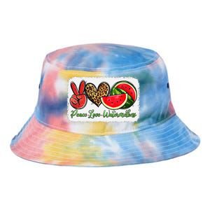 Peace Love Watermelon Leopard Peace Love Watermelon Tie Dye Newport Bucket Hat