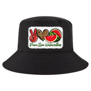 Peace Love Watermelon Leopard Peace Love Watermelon Cool Comfort Performance Bucket Hat