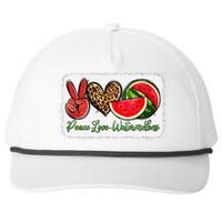 Peace Love Watermelon Leopard Peace Love Watermelon Snapback Five-Panel Rope Hat