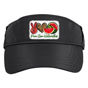 Peace Love Watermelon Leopard Peace Love Watermelon Adult Drive Performance Visor