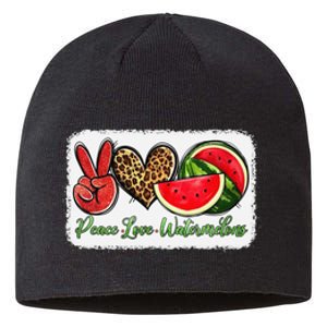 Peace Love Watermelon Leopard Peace Love Watermelon Sustainable Beanie