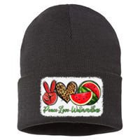 Peace Love Watermelon Leopard Peace Love Watermelon Sustainable Knit Beanie