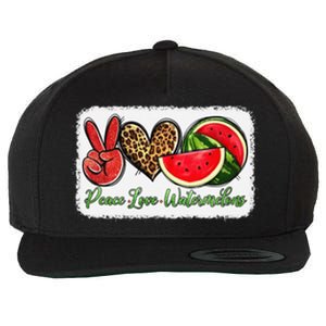 Peace Love Watermelon Leopard Peace Love Watermelon Wool Snapback Cap