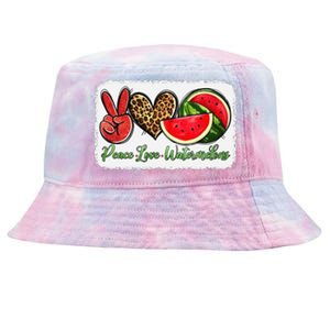 Peace Love Watermelon Leopard Peace Love Watermelon Tie-Dyed Bucket Hat