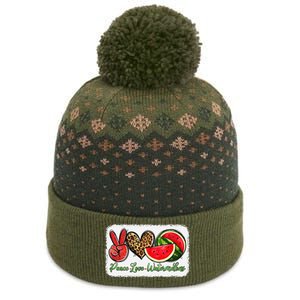 Peace Love Watermelon Leopard Peace Love Watermelon The Baniff Cuffed Pom Beanie