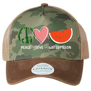 Peace Love Watermelon Happy Watermelon Day Legacy Tie Dye Trucker Hat