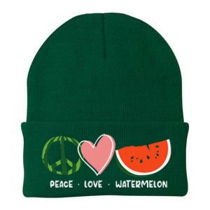 Peace Love Watermelon Happy Watermelon Day Knit Cap Winter Beanie