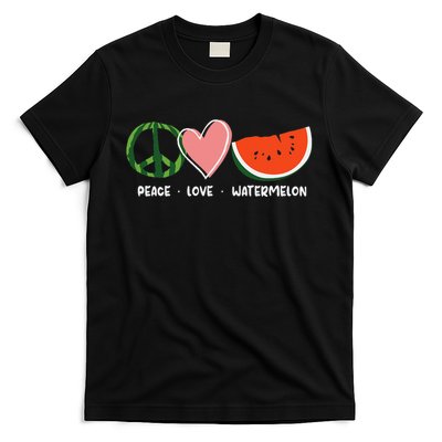 Peace Love Watermelon Happy Watermelon Day T-Shirt