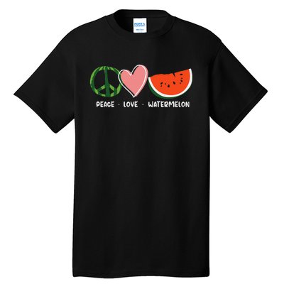 Peace Love Watermelon Happy Watermelon Day Tall T-Shirt