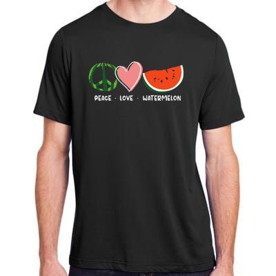 Peace Love Watermelon Happy Watermelon Day Adult ChromaSoft Performance T-Shirt