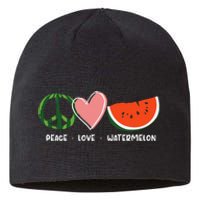 Peace Love Watermelon Happy Watermelon Day Sustainable Beanie