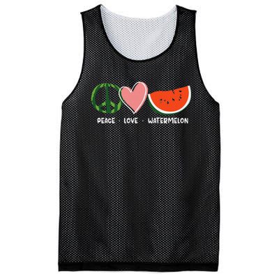 Peace Love Watermelon Happy Watermelon Day Mesh Reversible Basketball Jersey Tank