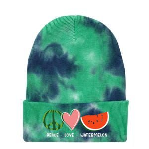 Peace Love Watermelon Happy Watermelon Day Tie Dye 12in Knit Beanie