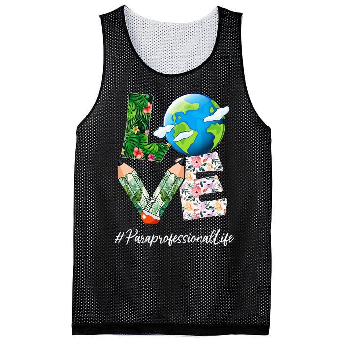 Paraprofessional Love World Earth Day Save the Planet Mesh Reversible Basketball Jersey Tank