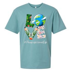 Paraprofessional Love World Earth Day Save the Planet Sueded Cloud Jersey T-Shirt