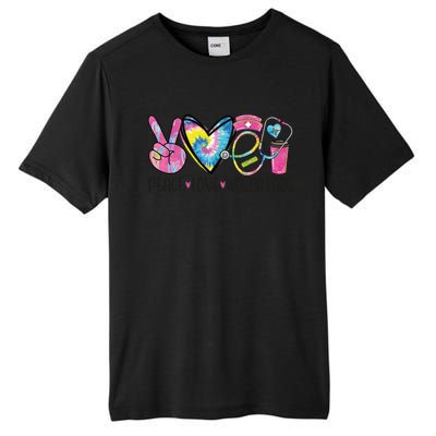 Peace Love Wound Care Nurse Nursing Heart Stethoscope Cool Gift Tall Fusion ChromaSoft Performance T-Shirt