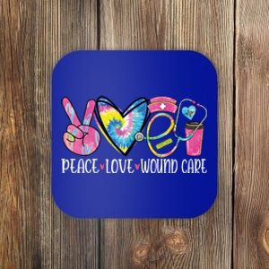 Peace Love Wound Care Nurse Nursing Heart Stethoscope Meaningful Gift Coaster