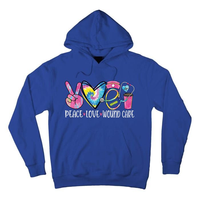 Peace Love Wound Care Nurse Nursing Heart Stethoscope Meaningful Gift Tall Hoodie