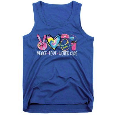 Peace Love Wound Care Nurse Nursing Heart Stethoscope Meaningful Gift Tank Top