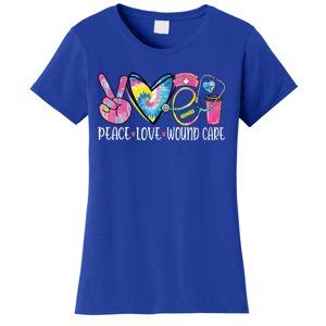 Peace Love Wound Care Nurse Nursing Heart Stethoscope Meaningful Gift Women's T-Shirt