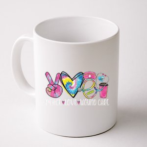 Peace Love Wound Care Nurse Nursing Heart Stethoscope Meaningful Gift Coffee Mug