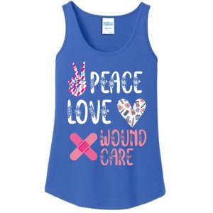 Peace Love Wound Care Nurse Stethoscope Nursing Student Rn Gift Ladies Essential Tank