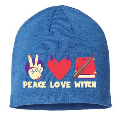 Peace Love Witch Halloween Costume Cool Gift Sustainable Beanie