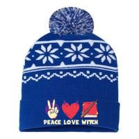 Peace Love Witch Halloween Costume Cool Gift USA-Made Snowflake Beanie