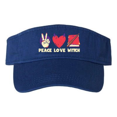 Peace Love Witch Halloween Costume Cool Gift Valucap Bio-Washed Visor