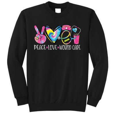 Peace Love Wound Care Nurse Nursing Heart Stethoscope Sweatshirt