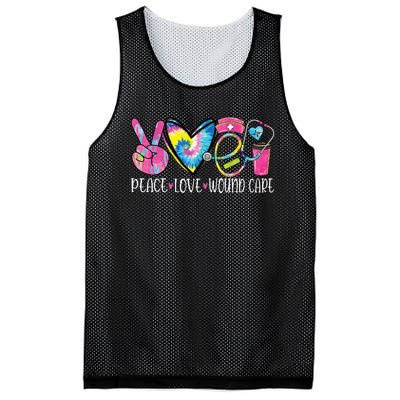 Peace Love Wound Care Nurse Nursing Heart Stethoscope Mesh Reversible Basketball Jersey Tank