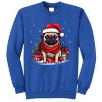 Pug Lover Xmas Decoration Santa Hat Pug Christmas Gift Sweatshirt