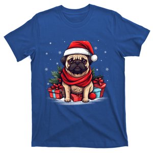 Pug Lover Xmas Decoration Santa Hat Pug Christmas Gift T-Shirt