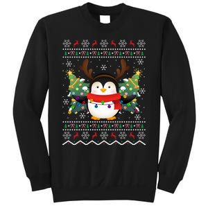 Penguin Lover Xmas Sweater Ugly Santa Penguin Christmas Sweatshirt