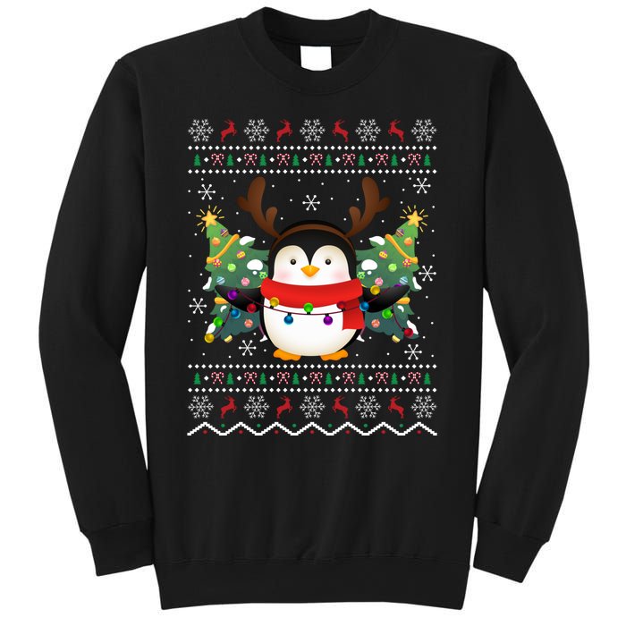 Penguin Lover Xmas Sweater Ugly Santa Penguin Christmas Sweatshirt