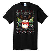 Penguin Lover Xmas Sweater Ugly Santa Penguin Christmas Tall T-Shirt