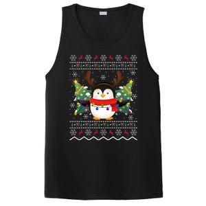 Penguin Lover Xmas Sweater Ugly Santa Penguin Christmas PosiCharge Competitor Tank