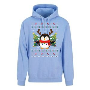 Penguin Lover Xmas Sweater Ugly Santa Penguin Christmas Unisex Surf Hoodie