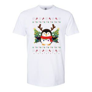 Penguin Lover Xmas Sweater Ugly Santa Penguin Christmas Softstyle CVC T-Shirt