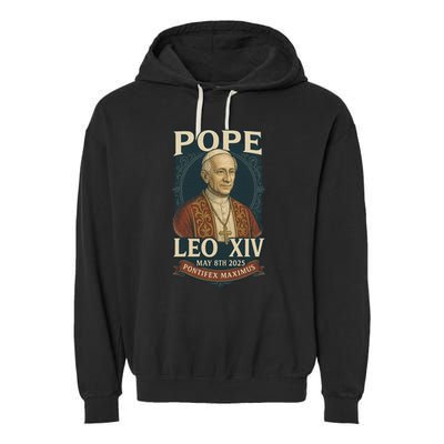 Pope Leo XIV Pontifex Maximus May 8th 2025 Garment-Dyed Fleece Hoodie