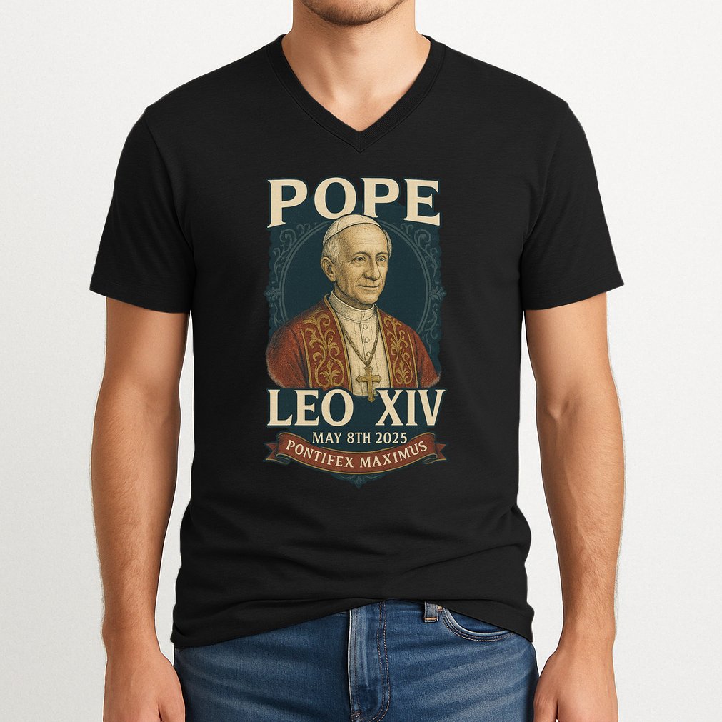 Pope Leo XIV Pontifex Maximus May 8th 2025 V-Neck T-Shirt