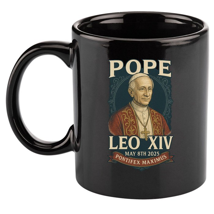 Pope Leo XIV Pontifex Maximus May 8th 2025 11oz C Handle Ceramic Mug