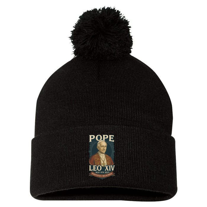 Pope Leo XIV Pontifex Maximus May 8th 2025 Pom Pom 12in Knit Beanie