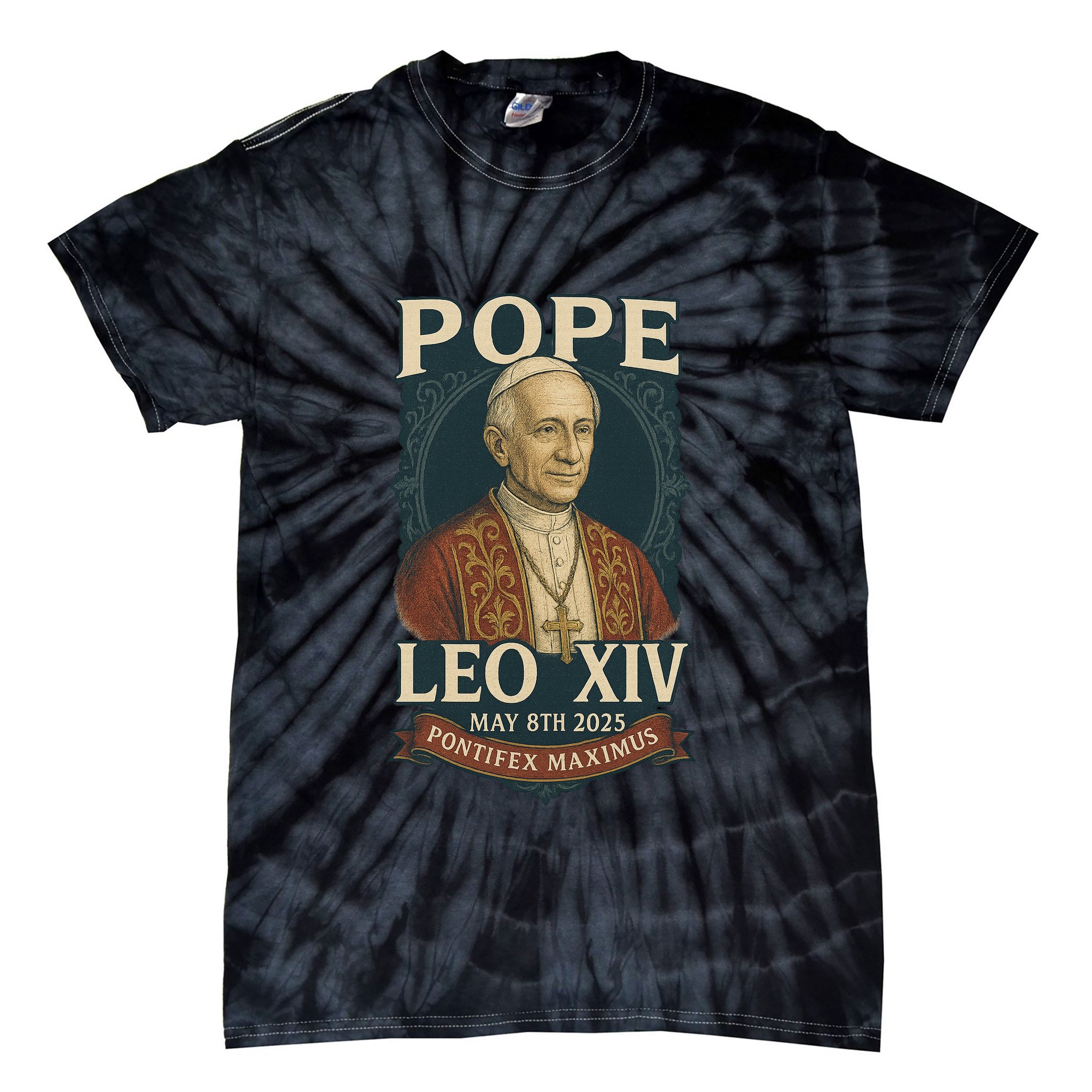 Pope Leo XIV Pontifex Maximus May 8th 2025 Tie-Dye T-Shirt