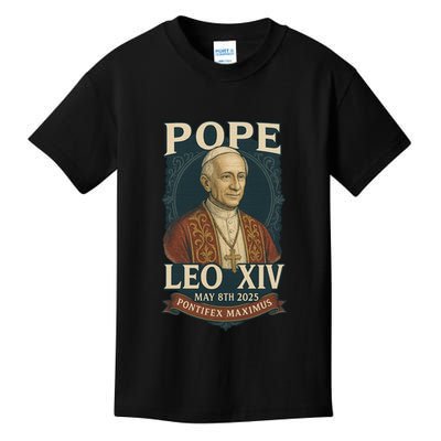 Pope Leo XIV Pontifex Maximus May 8th 2025 Kids T-Shirt