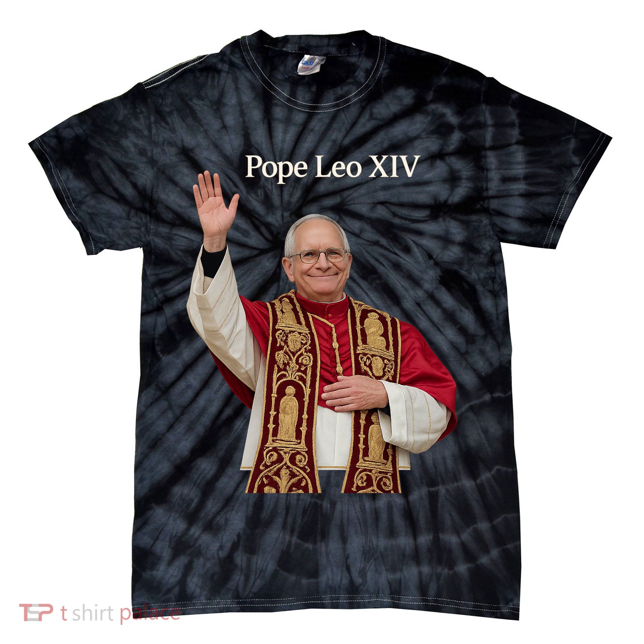 Pope Leo XIV Tie-Dye T-Shirt