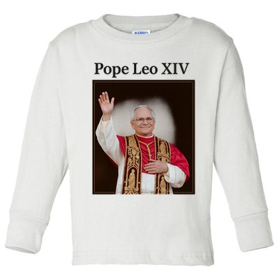 Pope Leo XIV Robert Prevost Toddler Long Sleeve Shirt